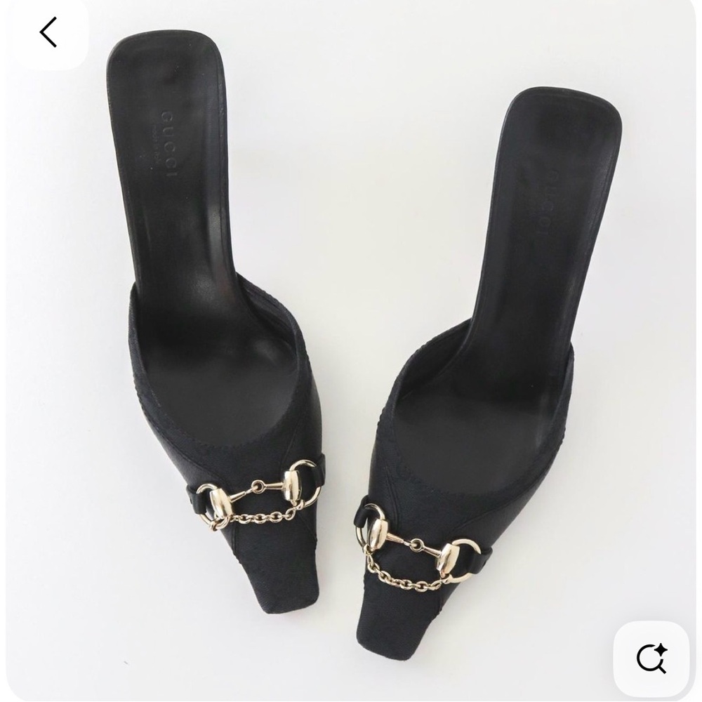 Gucci Black Women's Mules with Silver Horsebit